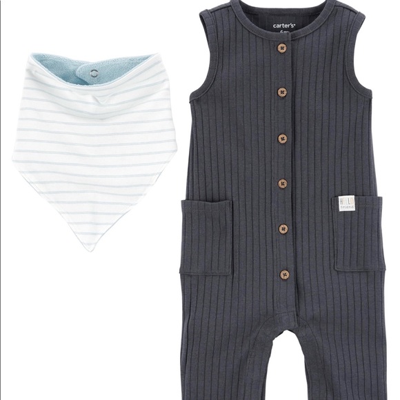 SOLD! Carters Preemie Baby Unisex Bundle Outfits. Jumpsuit and 3 piece set. - Picture 2 of 8